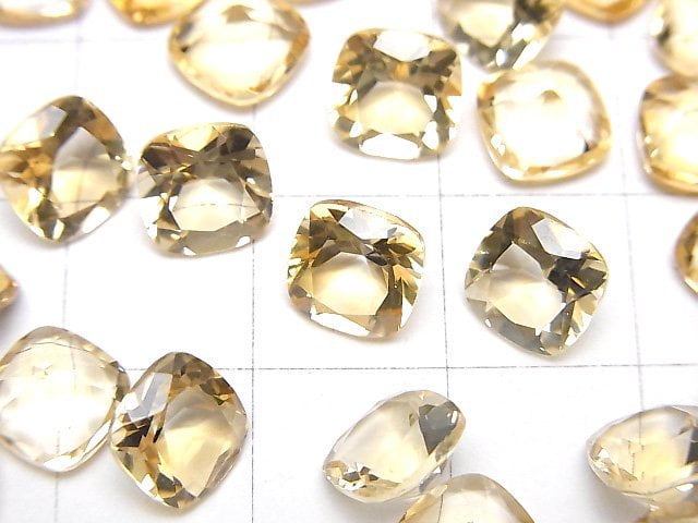 [Video]High Quality Citrine AAA Loose stone Square Faceted 7x7mm 4pcs