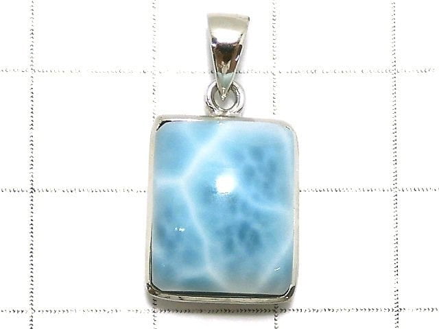 [Video][One of a kind] Larimar Pectolite AAA Pendant Silver925 NO.118