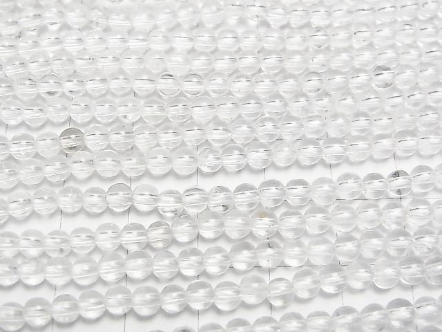 [Video]Crystal Quartz AAA- Round 4mm 1strand beads (aprx.15inch/36cm)