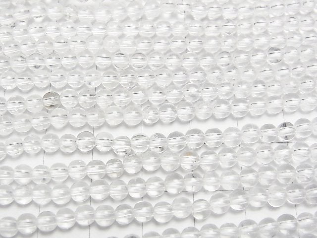 [Video]Crystal Quartz AAA- Round 4mm 1strand beads (aprx.15inch/38cm)