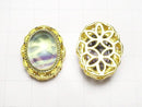 [Video] Multicolor Fluorite AAA- Bezel Setting Oval Through Type 21x17mm 3pcs