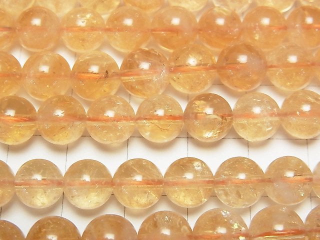 [Video]Citrine AA+ Round 8mm half or 1strand beads (aprx.15inch/36cm)