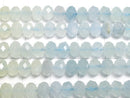 [Video]High Quality! Beryl Mix (Multicolor Aquamarine) AA+ Faceted Button Rondelle 6x6x4mm 1strand beads (aprx.15inch/37cm)
