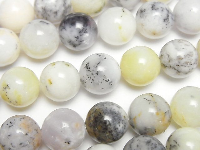 [Video]Dendrite Opal Round 10mm 1strand beads (aprx.15inch/38cm)