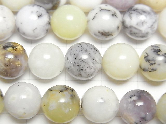 [Video]Dendrite Opal Round 10mm 1strand beads (aprx.15inch/38cm)