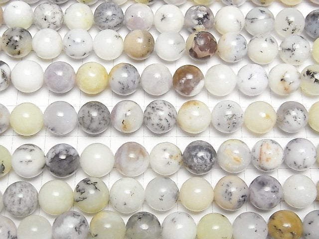 [Video]Dendrite Opal Round 10mm 1strand beads (aprx.15inch/38cm)