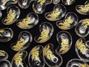 [Video]Golden! Carved Phoenix! Crystal Comma Shaped Bead 30x20x10mm 1pc