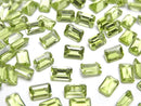 [Video]High Quality Peridot AAA- Loose stone Rectangle Faceted 6x4mm 5pcs