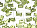 [Video]High Quality Peridot AAA- Loose stone Rectangle Faceted 6x4mm 5pcs