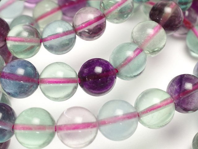 [Video] Multicolor Fluorite AAA Round 8mm Bracelet