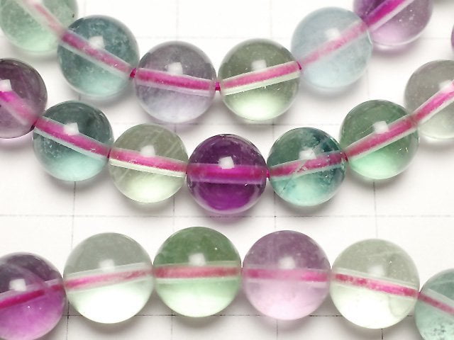 [Video] Multicolor Fluorite AAA Round 8mm Bracelet