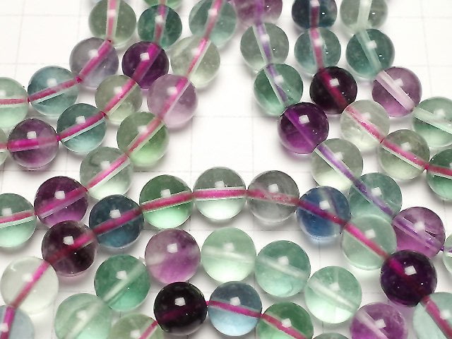 [Video] Multicolor Fluorite AAA Round 8mm Bracelet