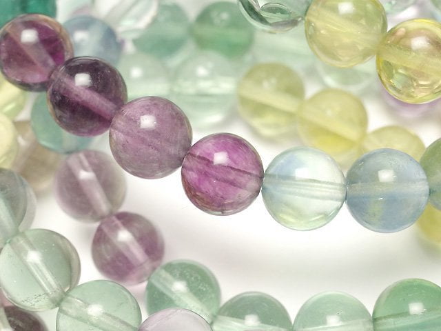 [Video] Multicolor Fluorite AAA Round 8mm Bracelet