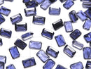 [Video]High Quality Iolite AAA- Loose stone Rectangle Faceted 6x4mm 5pcs