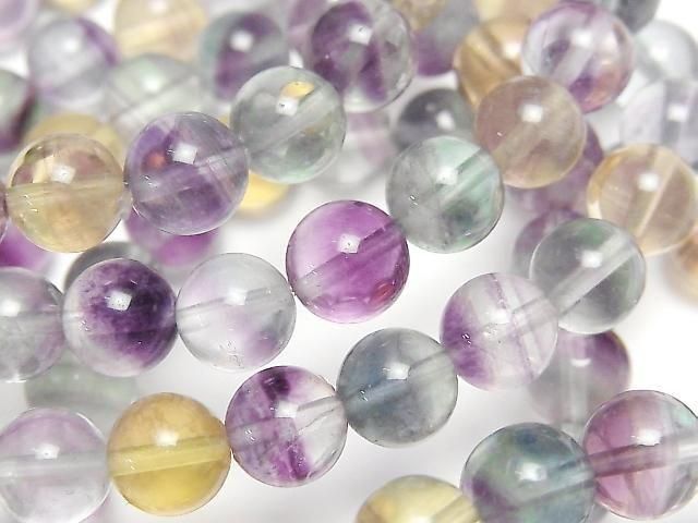 [Video] Multicolor Fluorite AAA Round 8mm Bracelet