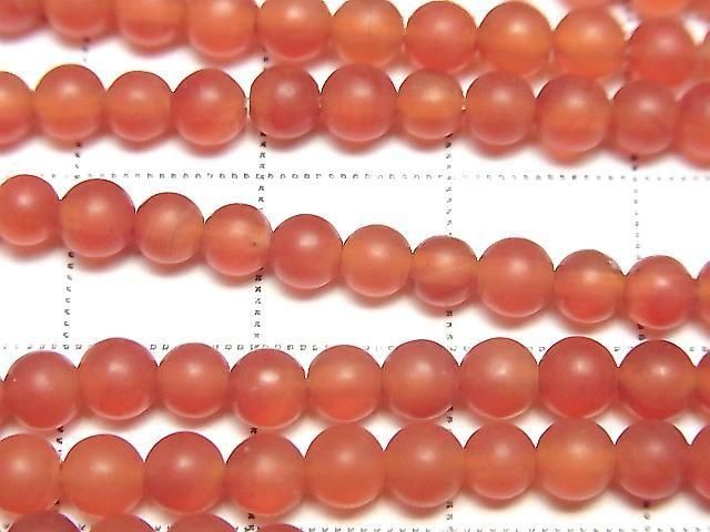 [Video] Frost Carnelian Round 4mm 1strand beads (approx. 15 inches/37 cm)
