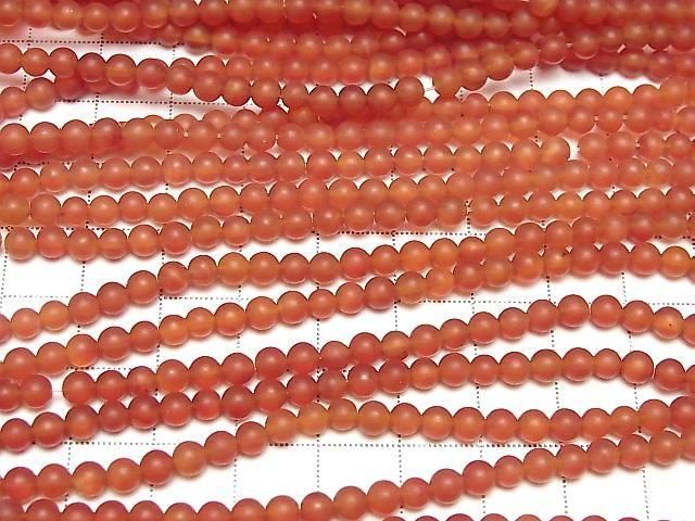 [Video] Frost Carnelian Round 4mm 1strand beads (approx. 15 inches/37 cm)