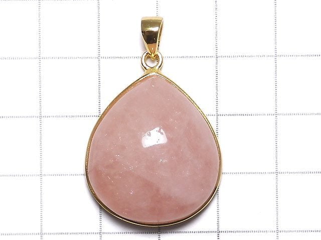 [Video][One of a kind] Morganite AAA Pendant 18KGP NO.67