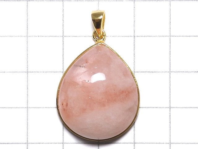 [Video][One of a kind] Morganite AAA Pendant 18KGP NO.70