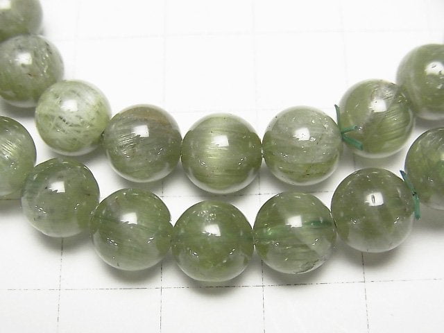 [Video] Green Apatite Cat's Eye AA++ Round 8mm Bracelet