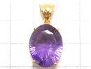 [Video][One of a kind] High Quality Amethyst AAA Laser Cut Pendant 18KGP NO.3