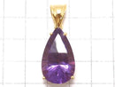 [Video][One of a kind] High Quality Amethyst AAA Laser Cut Pendant 18KGP NO.8