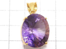 [Video][One of a kind] High Quality Amethyst AAA Laser Cut Pendant 18KGP NO.9