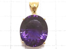 [Video][One of a kind] High Quality Amethyst AAA Laser Cut Pendant 18KGP NO.12