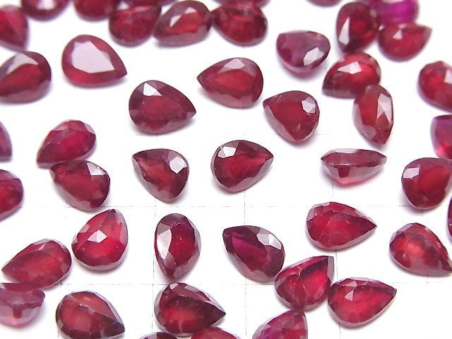 [Video]High Quality Ruby AA++ Loose stone Pear shape Faceted 8x6mm 1pc
