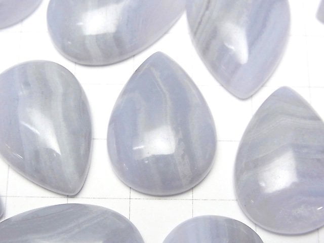 [Video]Blue Lace Agate AA++ Pear shape Cabochon 25x18mm 1pc