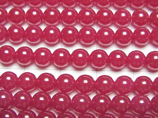 [Video] Synthetic Ruby AAA Round 5mm half or 1strand beads (aprx.15inch/36cm)