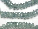 [Video]High Quality! Green Kyanite AA++ Faceted Button Rondelle 7x7x3mm Bracelet