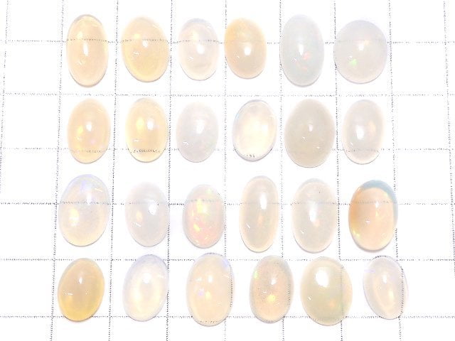 [Video][One of a kind] High Quality Ethiopian Opal AAA Cabochon 24pcs Set NO.35