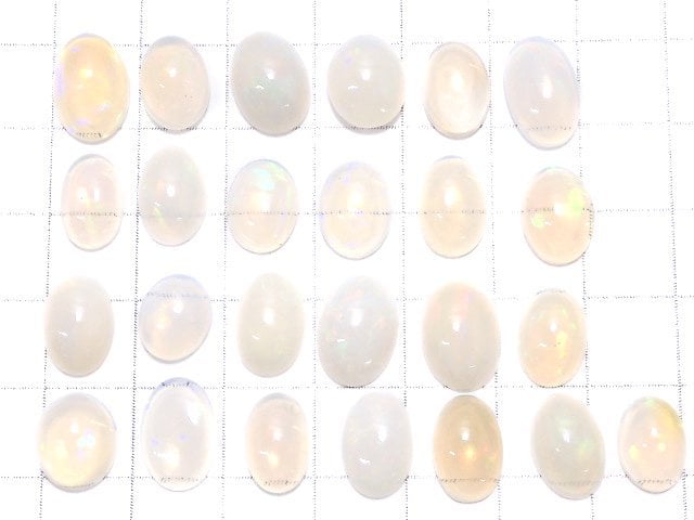 [Video][One of a kind] High Quality Ethiopian Opal AAA Cabochon 25pcs Set NO.36
