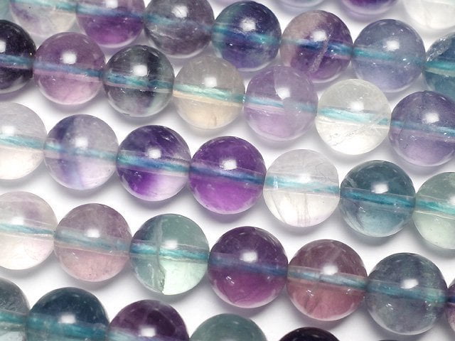 [Video] Multicolor Fluorite AA++ Round 8mm half or 1strand beads (aprx.15inch/36cm)