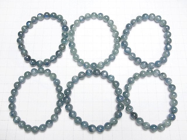 [Video] Kyanite AA++ Round 8mm [Green-Blue] Bracelet