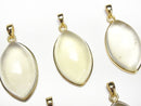 [Video]High Quality Lemon Quartz AAA Marquise Pendant 25x15mm 18KGP 1pc