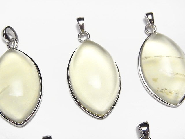 [Video]High Quality Lemon Quartz AAA Marquise Pendant 25x15mm Silver925 1pc