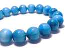 [Video][One of a kind] Blue Apatite AA++ Round 9.5mm Bracelet NO.102