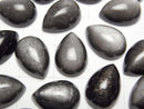 [Video] Silver Obsidian AAA Pear shape Cabochon 14x10mm 3pcs