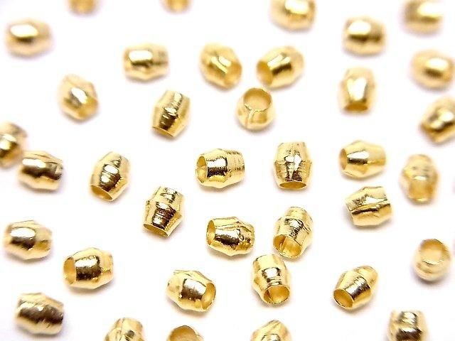 Karen Silver Rondelle (Tube) 3x2.5x2.5mm 18KGP 5pcs