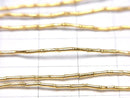 Karen Silver Tube 4x1x1mm 18KGP 1/4 or 1 strand beads (approx. 26 inches/64 cm)