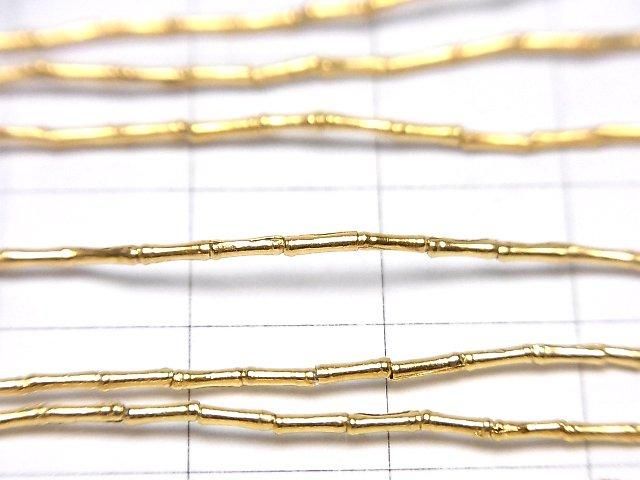Karen Silver Tube 4x1x1mm 18KGP 1/4 or 1 strand beads (approx. 26 inches/64 cm)