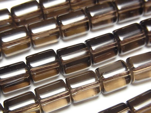 [Video]Smoky Quartz AAA Tube 8.5x7x7mm 1strand beads (aprx.15inch/38cm)