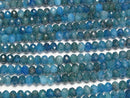 [Video]High Quality! Apatite AA Faceted Button Rondelle 5.5x5.5x4mm half or 1strand beads (aprx.15inch/37cm)