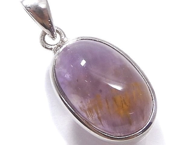 [Video][One of a kind] Cacoxenite in Amethyst AAA- Pendant Silver925 NO.23