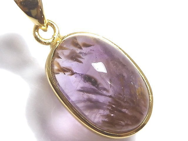 [Video][One of a kind] Cacoxenite in Amethyst AAA- Pendant 18KGP NO.36
