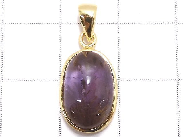[Video][One of a kind] Cacoxenite in Amethyst AAA- Pendant 18KGP NO.36