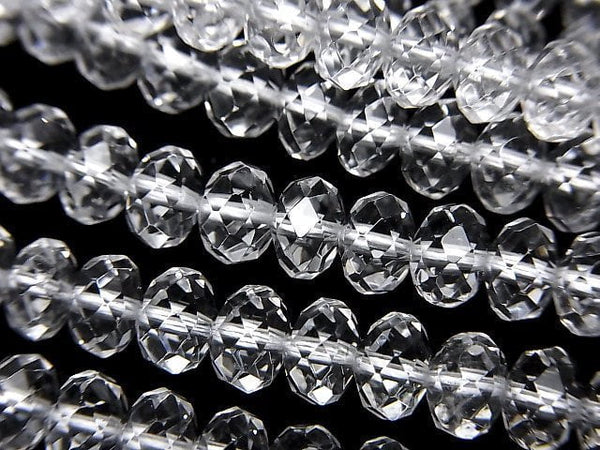 [Video]High Quality! Crystal AAA- Faceted Button Roundel 6x6x3.5mm half or 1strand beads (aprx.15inch/37cm)