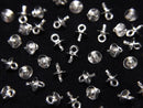 [K14 White Gold] Screw Eye Pin 3x3mm 1pc